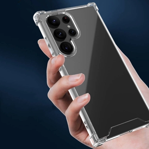 Samsung Galaxy S24 Ultra Kılıf Silikon Köşe Korumalı Airbag Darbe Emici Kapak - Şeffaf