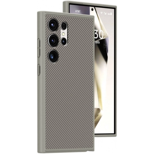 Samsung Galaxy S24 Ultra Kılıf Magsafe Şarj Özellikli Karbon Fiber Görünümlü T-Karbon Kapak - Siyah