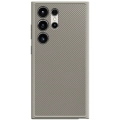 Samsung Galaxy S24 Ultra Kılıf Magsafe Şarj Özellikli Karbon Fiber Görünümlü T-Karbon Kapak - Titanyum-Gri