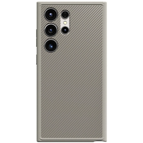 Samsung Galaxy S24 Ultra Kılıf Magsafe Şarj Özellikli Karbon Fiber Görünümlü T-Karbon Kapak - Titanyum-Gri