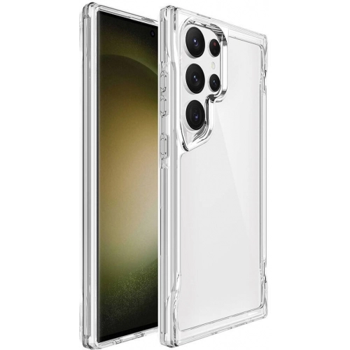 Samsung Galaxy S24 Ultra Kılıf Şeffaf TPU Kenarları Esnek Crystal T-Max Kapak - Şeffaf