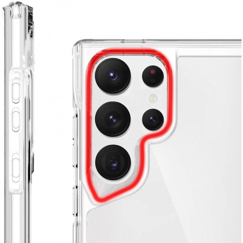 Samsung Galaxy S24 Ultra Kılıf Şeffaf TPU Kenarları Esnek Crystal T-Max Kapak - Şeffaf