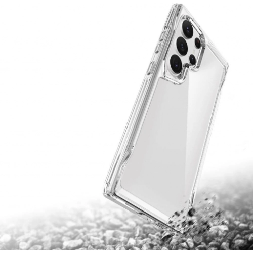 Samsung Galaxy S24 Ultra Kılıf Şeffaf TPU Kenarları Esnek Crystal T-Max Kapak - Şeffaf