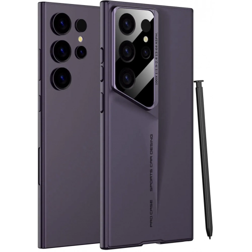 Samsung Galaxy S24 Ultra Kılıf Ultra İnce Kameralı Korumalı Sert Rubber Procase Kapak - Mor