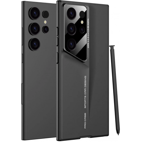 Samsung Galaxy S24 Ultra Kılıf Ultra İnce Kameralı Korumalı Sert Rubber Procase Kapak - Siyah