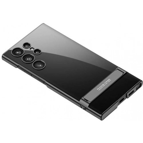 Samsung Galaxy S24 Ultra Kılıf Zore Kamera Korumalı Dikey Standlı Ays Kapak - Siyah