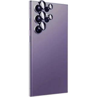 Samsung Galaxy S24 Ultra Lens Koruyucu Titanium Premium Temperli Kamera Lens Koruyucu - Mor