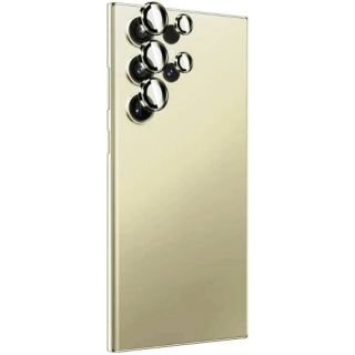 Samsung Galaxy S24 Ultra Lens Koruyucu Titanium Premium Temperli Kamera Lens Koruyucu - Sarı