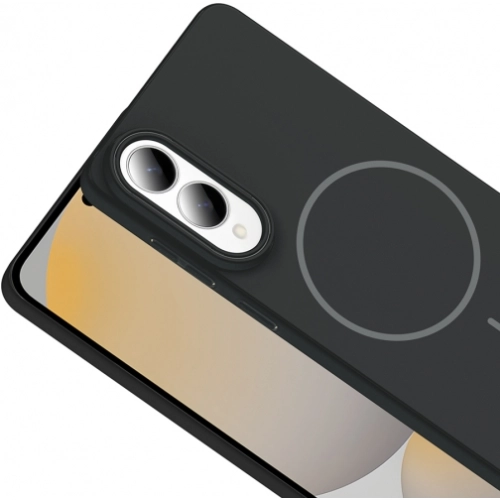 Samsung Galaxy S25 Edge ile Uyumlu Kılıf Magsafe Şarj Özellikli Ruby Silikon Kapak - Lacivert