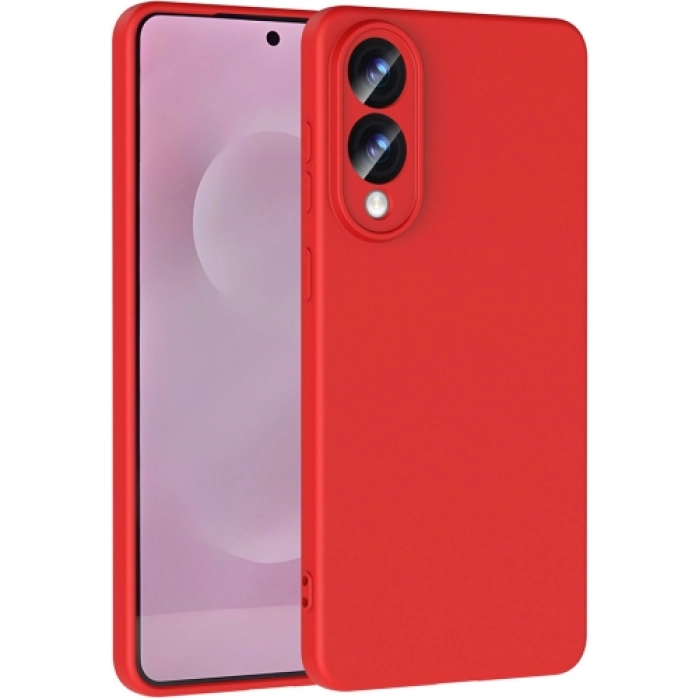 Samsung Galaxy S25 Edge Kılıf İçi Kadife Mat Mara Lansman Silikon Kapak  - Kırmızı