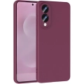 Samsung Galaxy S25 Edge Kılıf İçi Kadife Mat Mara Lansman Silikon Kapak  - Koyu Mor