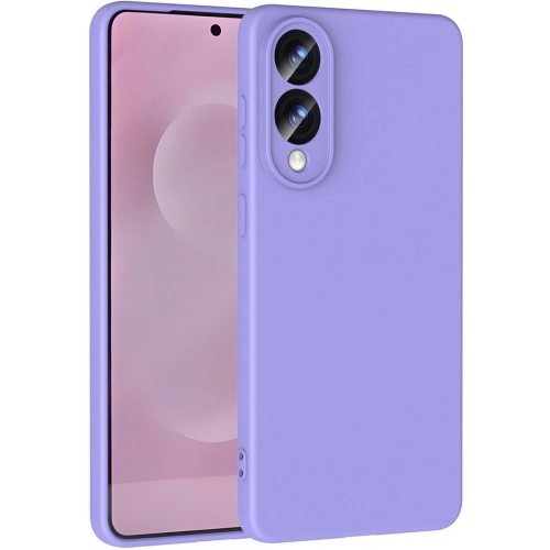 Samsung Galaxy S25 Edge Kılıf İçi Kadife Mat Mara Lansman Silikon Kapak  - Lila