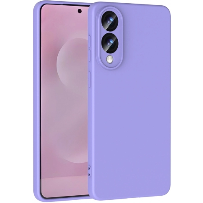 Samsung Galaxy S25 Edge Kılıf İçi Kadife Mat Mara Lansman Silikon Kapak  - Lila