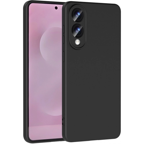 Samsung Galaxy S25 Edge Kılıf İçi Kadife Mat Mara Lansman Silikon Kapak  - Siyah