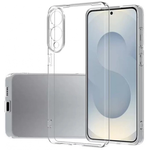 Samsung Galaxy S25 Edge Kılıf Kamera Korumalı Esnek Silikon Kapak - Şeffaf