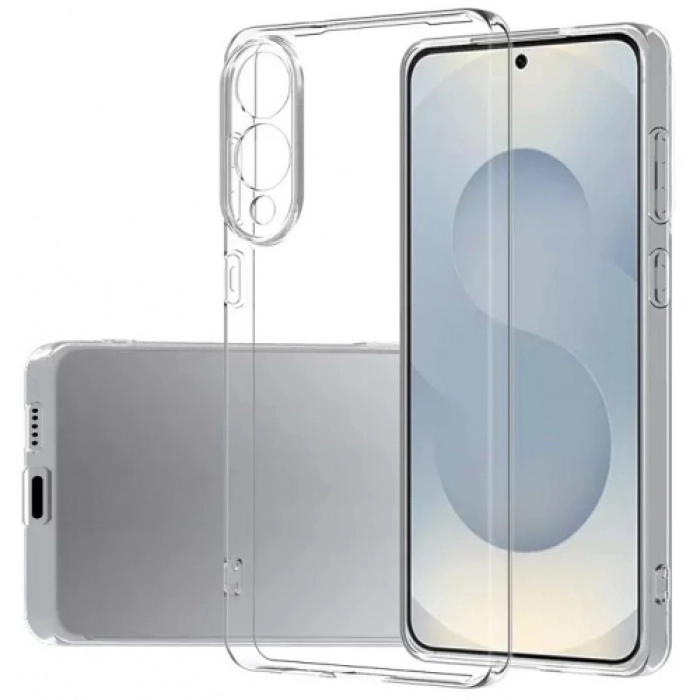 Samsung Galaxy S25 Edge Kılıf Kamera Korumalı Esnek Silikon Kapak - Şeffaf