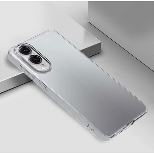 Samsung Galaxy S25 Edge Kılıf Kamera Korumalı Esnek Silikon Kapak - Şeffaf