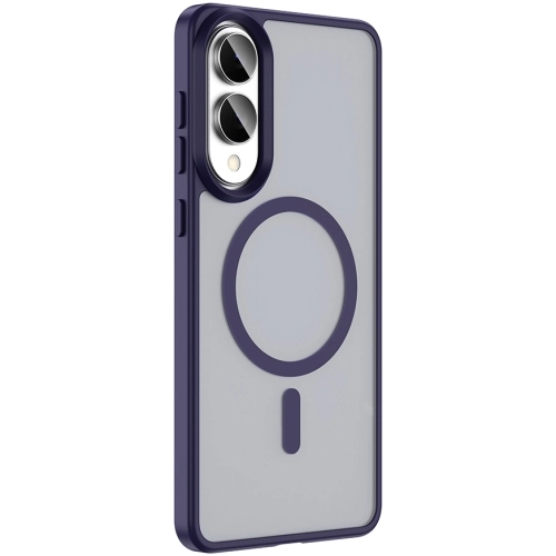 Samsung Galaxy S25 Edge Kılıf Magsafe Şarj Özellikli Renkli Mat Arka Yüzey Sio Kapak - Gri