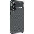 Samsung Galaxy S25 Edge Kılıf Silikon Parmak İzi Bırakmayan Karbon Soft Negro Kapak - Siyah