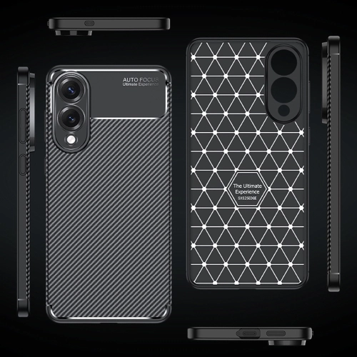 Samsung Galaxy S25 Edge Kılıf Silikon Parmak İzi Bırakmayan Karbon Soft Negro Kapak - Siyah