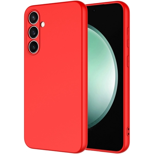 Samsung Galaxy S25 Kılıf İçi Kadife Mat Mara Lansman Silikon Kapak - Kırmızı