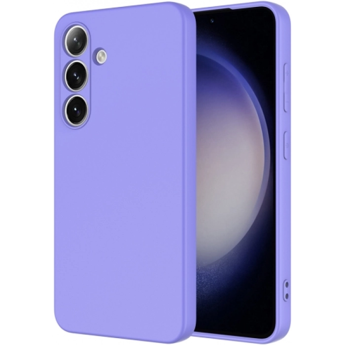 Samsung Galaxy S25 Kılıf İçi Kadife Mat Mara Lansman Silikon Kapak  - Lila