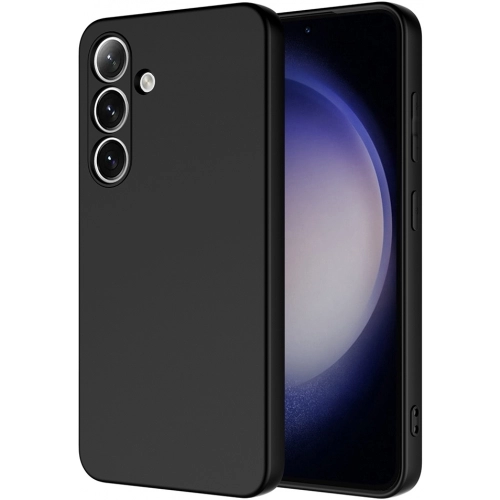 Samsung Galaxy S25 Kılıf İçi Kadife Mat Mara Lansman Silikon Kapak  - Siyah