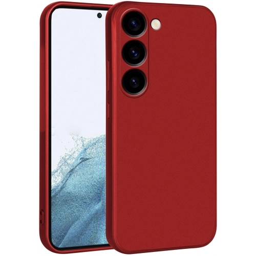 Samsung Galaxy S25 Kılıf İnce Soft Mat Renkli Esnek Silikon Kapak - Kırmızı