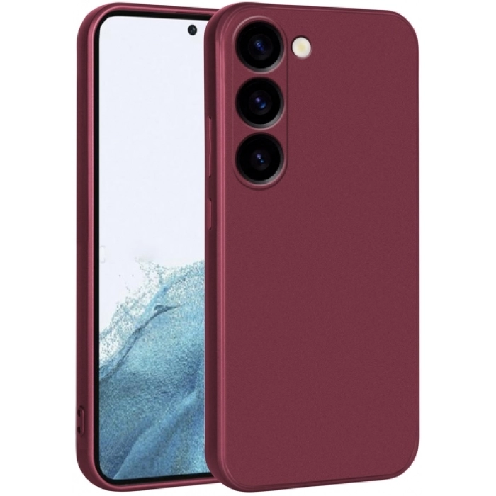 Samsung Galaxy S25 Kılıf İnce Soft Mat Renkli Esnek Silikon Kapak - Mürdüm