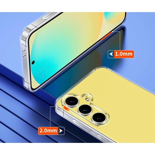 Samsung Galaxy S25 Kılıf Kamera Korumalı Esnek Silikon Kapak - Şeffaf