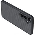 Samsung Galaxy S25 Kılıf Magsafe Şarj Özellikli Karbon Fiber Tasarımlı Zore Elnino Kapak - Siyah