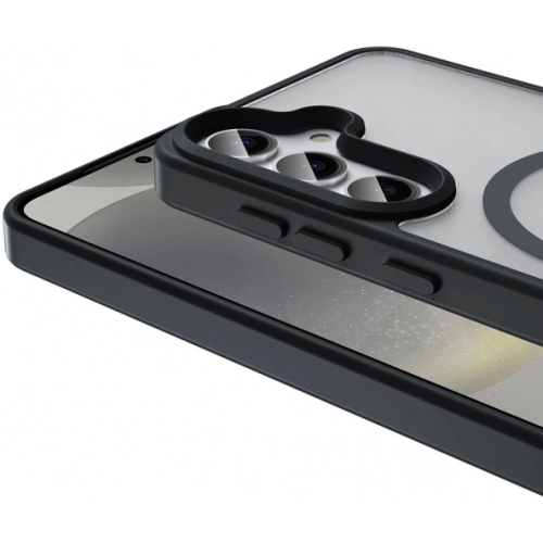 Samsung Galaxy S25 Kılıf Magsafe Şarj Özellikli Renkli Mat Arka Yüzey Sio Kapak - Bej