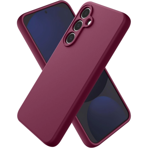 Samsung Galaxy S25 Kılıf Silikon Mat Esnek Kamera Korumalı Biye Kapak - Mor