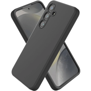 Samsung Galaxy S25 Kılıf Silikon Mat Esnek Kamera Korumalı Biye Kapak - Siyah