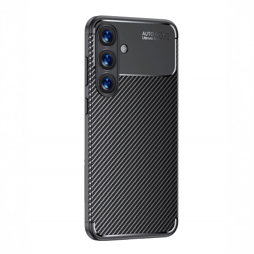 Samsung Galaxy S25 Kılıf Silikon Parmak İzi Bırakmayan Karbon Soft Negro Kapak - Siyah