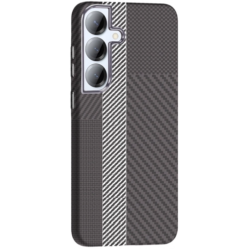 Samsung Galaxy S25 Plus ile Uyumlu Kılıf MagSafe Şarj Özellikli Karbon Fiber Görünümlü Gros Kapak - Siyah-Lacivert