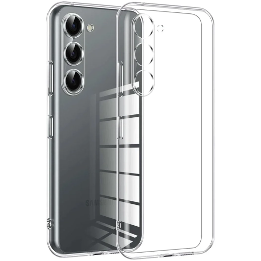 Samsung Galaxy S25 Plus Kılıf Kamera Korumalı Esnek Silikon Kapak - Şeffaf