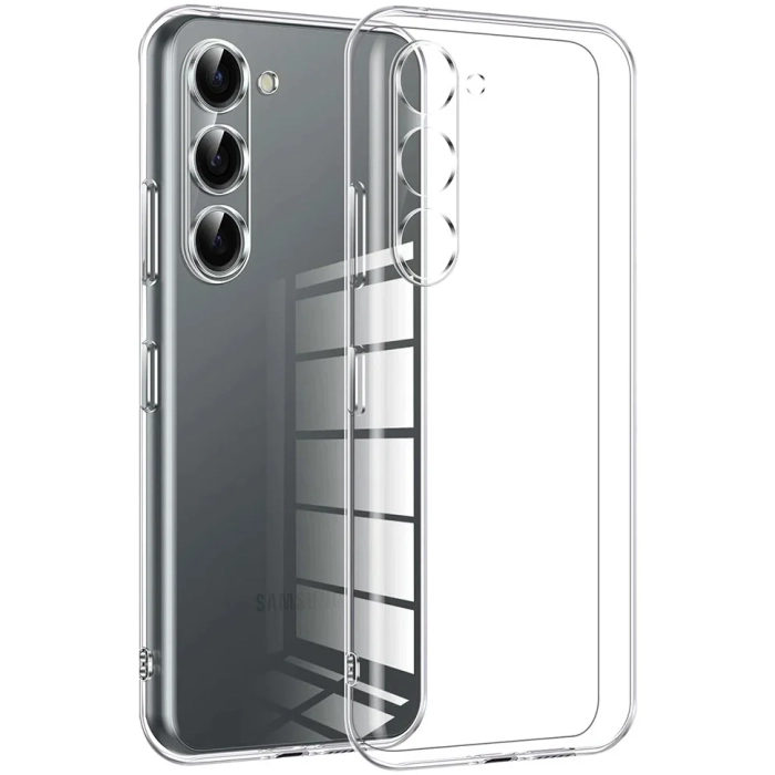 Samsung Galaxy S25 Plus Kılıf Kamera Korumalı Esnek Silikon Kapak - Şeffaf