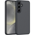 Samsung Galaxy S25 Plus Kılıf Magsafe Şarj Özellikli Karbon Fiber Tasarımlı Zore Elnino Kapak - Siyah