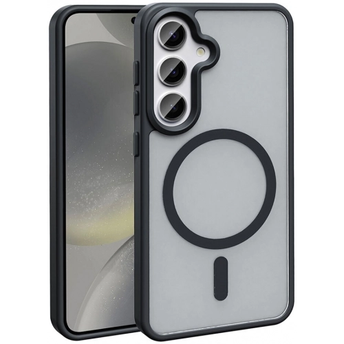 Samsung Galaxy S25 Plus Kılıf Magsafe Şarj Özellikli Renkli Mat Arka Yüzey Sio Kapak - Bej