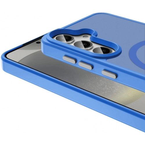 Samsung Galaxy S25 Plus Kılıf Magsafe Şarj Özellikli Renkli Mat Arka Yüzey Sio Kapak - Gri