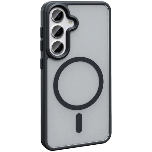 Samsung Galaxy S25 Plus Kılıf Magsafe Şarj Özellikli Renkli Mat Arka Yüzey Sio Kapak - Lacivert