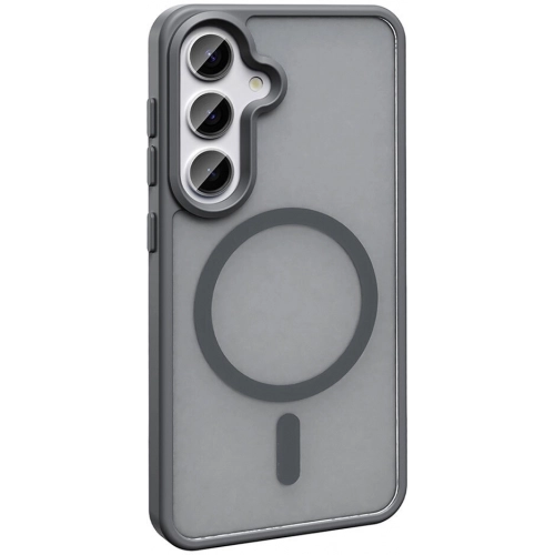 Samsung Galaxy S25 Plus Kılıf Magsafe Şarj Özellikli Renkli Mat Arka Yüzey Sio Kapak - Mavi