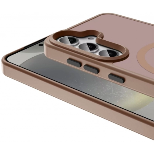 Samsung Galaxy S25 Plus Kılıf Magsafe Şarj Özellikli Renkli Mat Arka Yüzey Sio Kapak - Mavi