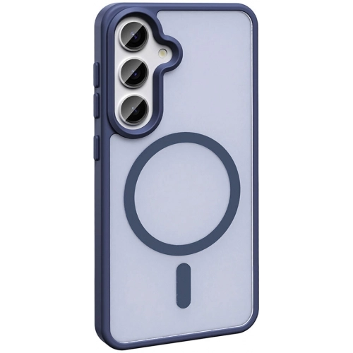 Samsung Galaxy S25 Plus Kılıf Magsafe Şarj Özellikli Renkli Mat Arka Yüzey Sio Kapak - Siyah