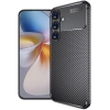 Samsung Galaxy S25 Plus Kılıf Silikon Parmak İzi Bırakmayan Karbon Soft Negro Kapak - Siyah