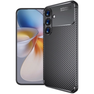 Samsung Galaxy S25 Plus Kılıf Silikon Parmak İzi Bırakmayan Karbon Soft Negro Kapak - Siyah