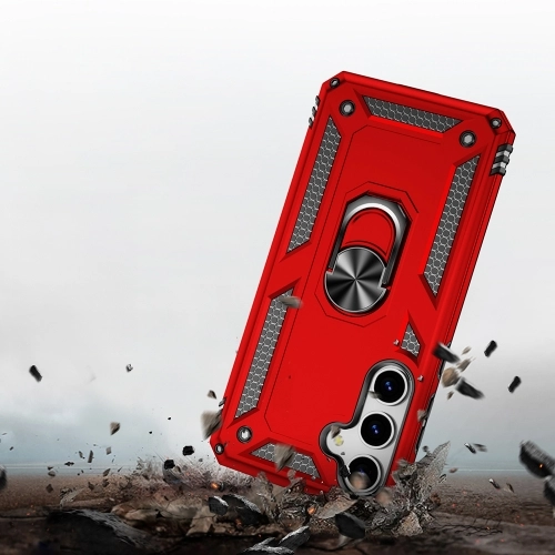 Samsung Galaxy S25 Plus Kılıf Zırhlı Standlı Silikon Sürgülü Kamera Korumalı Tank Kapak - Mavi