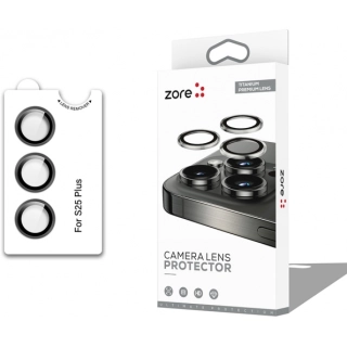 Samsung Galaxy S25 Plus Lens Kamera Koruyucu Parmak İzi Bırakmayan Anti-Reflective CL-12 - Siyah