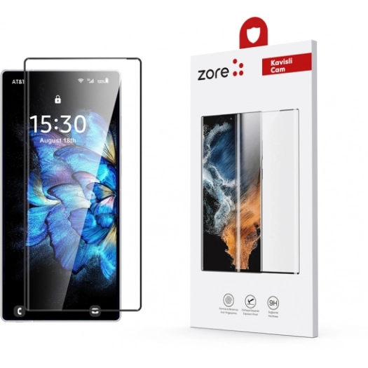 Samsung Galaxy S25 Ultra Ekran Koruyucu Tam Kaplayan Kenarları Kırılmaya Dayanıklı Cam - Siyah